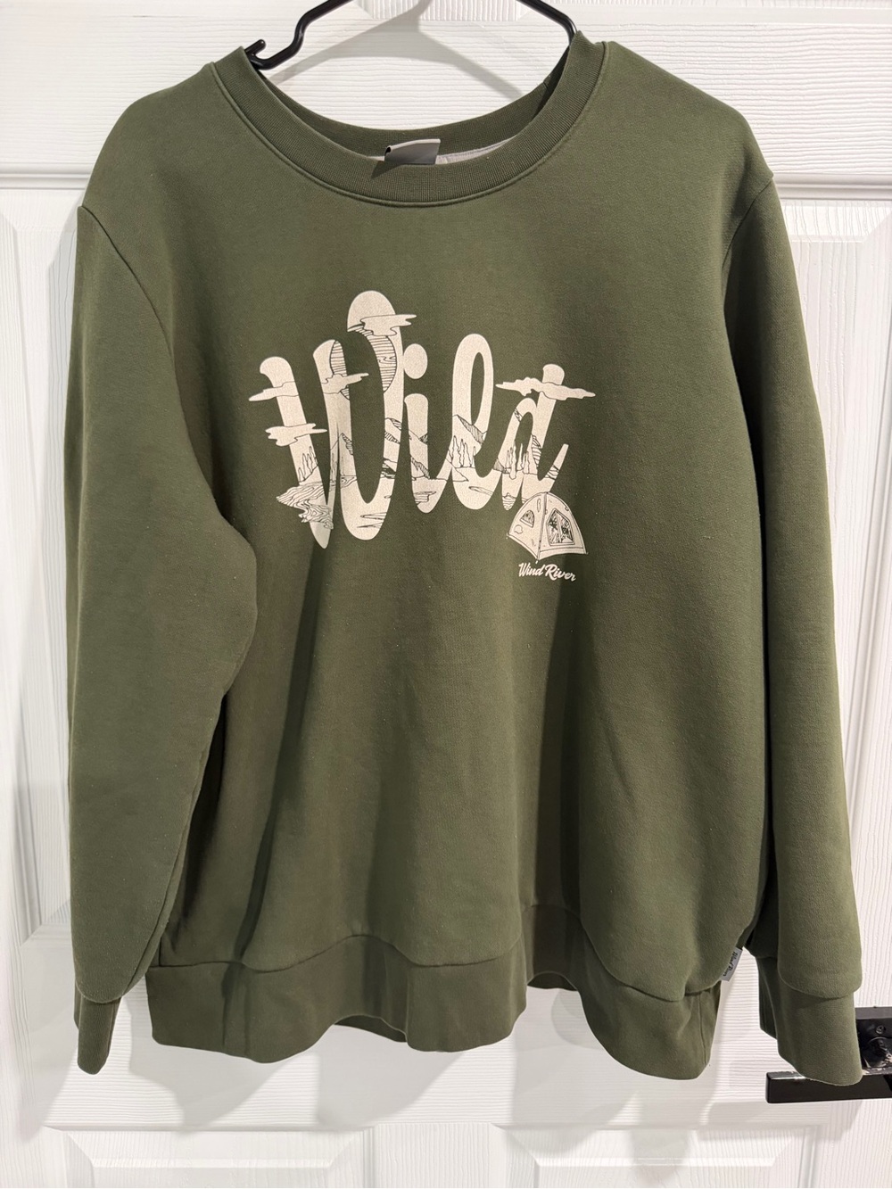 Olive Green Wind River Crewneck Sweatshirt XXL